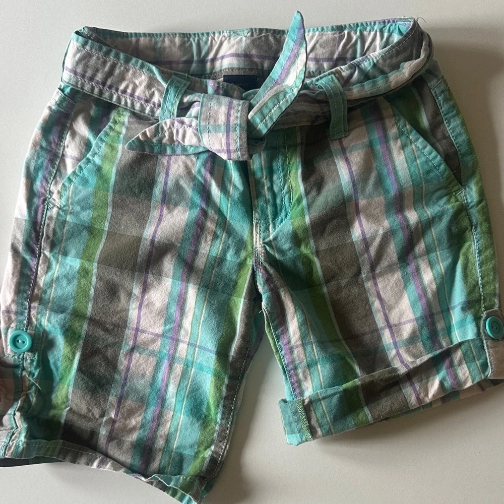 Bundle - GAP Kids Shorts Trio - Pink, Green Plaid, Tan